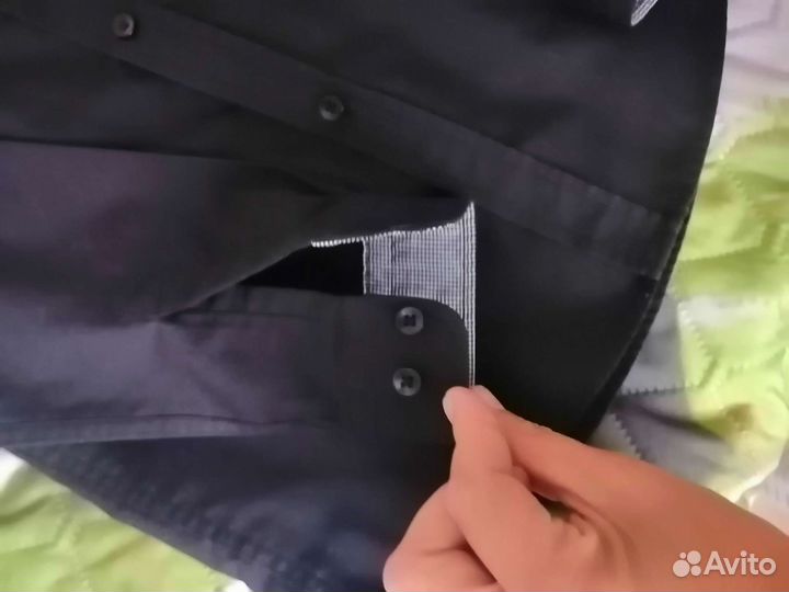 Рубашка чёрная р128