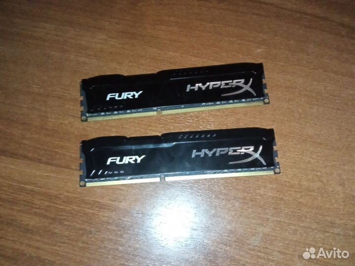 Оперативная память hyperx fury ddr3 1600 mhz 2x8