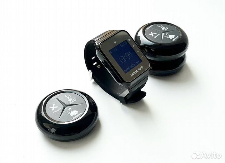 Кнопка вызова персонала/официанта/кальян и часы