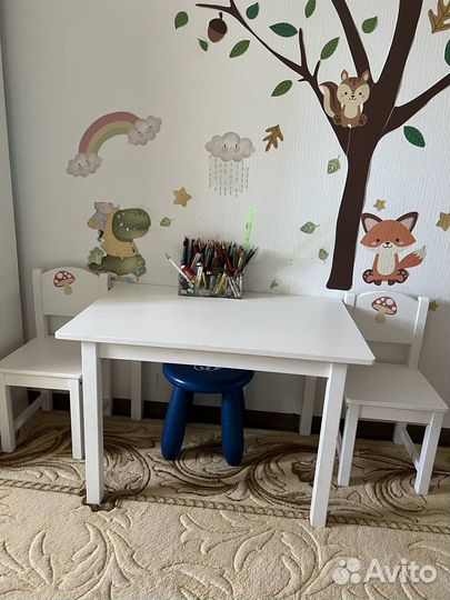 Детский стол и стул IKEA
