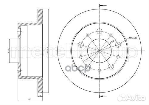 Диск тормозной Jumper Ducato Boxer 230732 Metelli