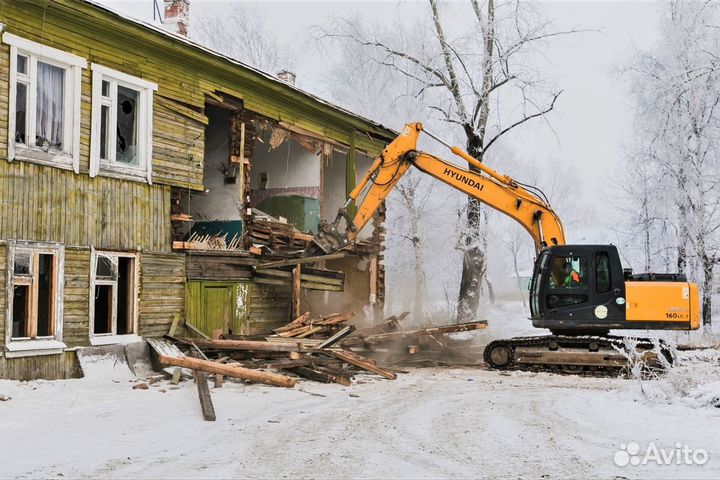 Снос демонтаж домов вывоз мусора