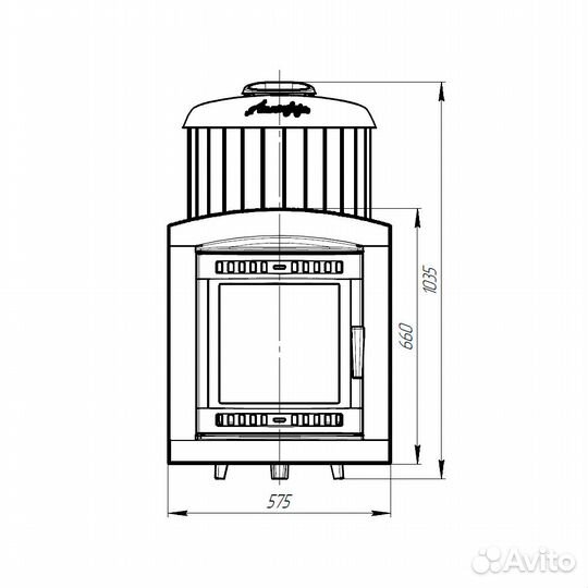 Печь Для Бани Атмосфера XL+ ктт ламели «Окаменевше