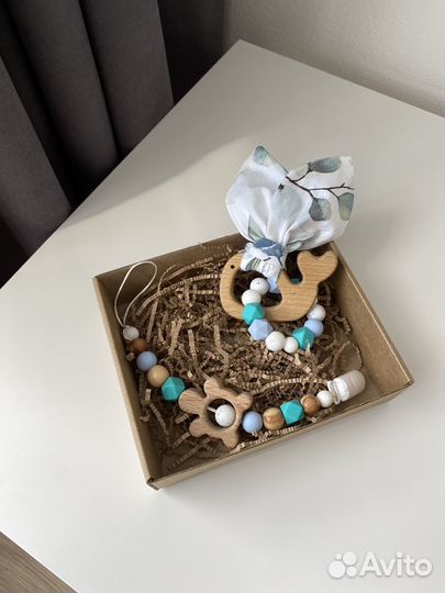 Держатель для соки и грызунок для малыша