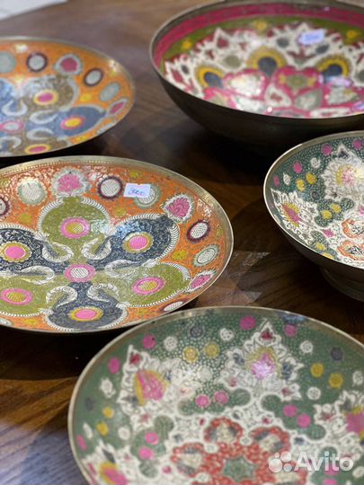 Латунные вазы/конфетницы, Старая Индия. Винтаж