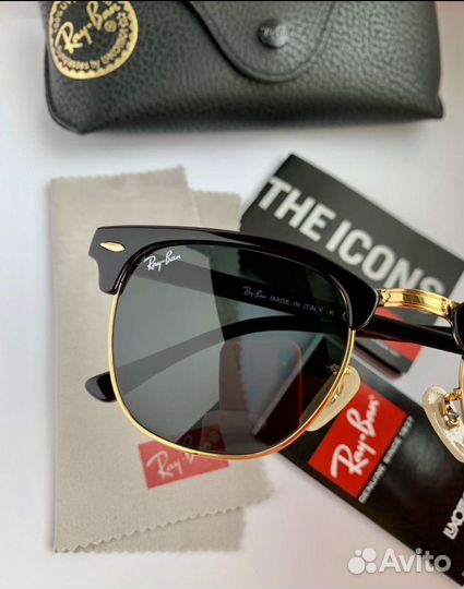 Очки Ray ban clubmaster глянцевые
