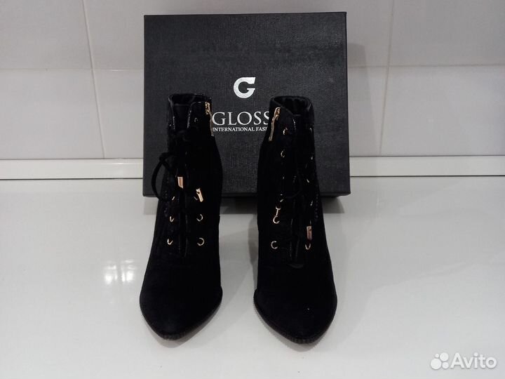 Ботильоны женские 38 размер натуральная замша