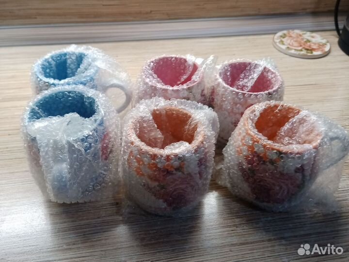 Набор кружек 6 шт с розами