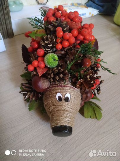 Поделки в сад, ёжик