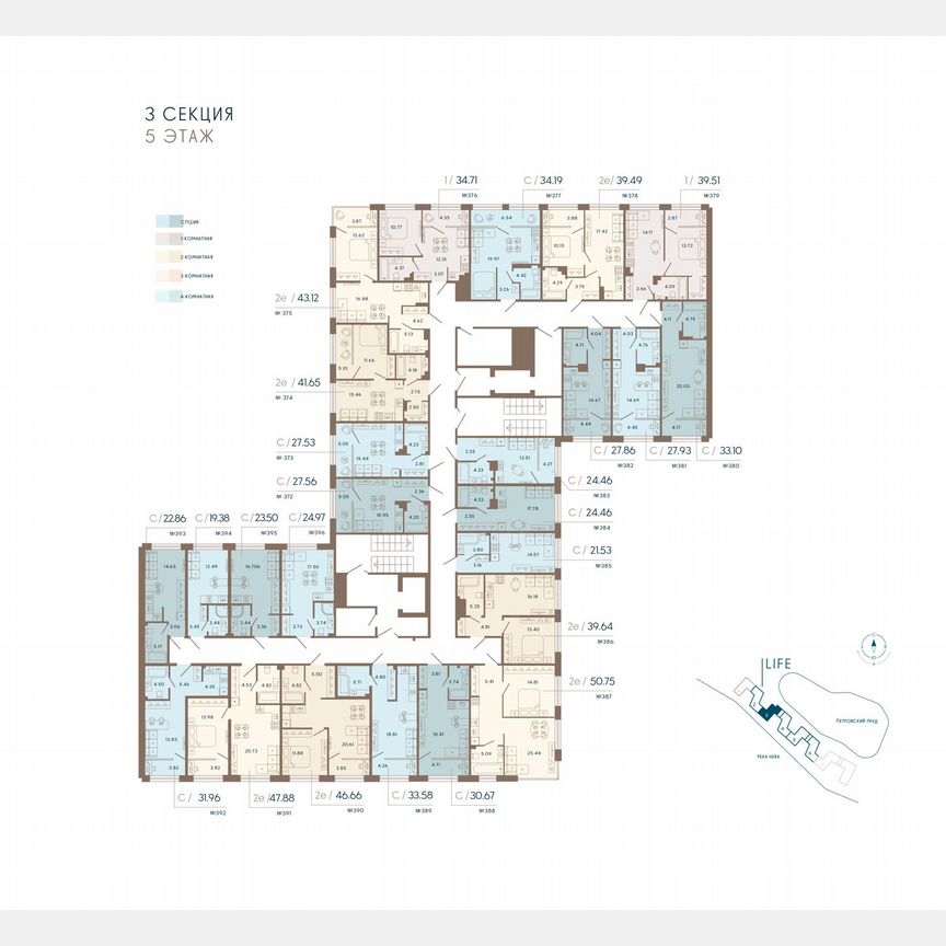 Апартаменты-студия, 29 м², 5/8 эт.