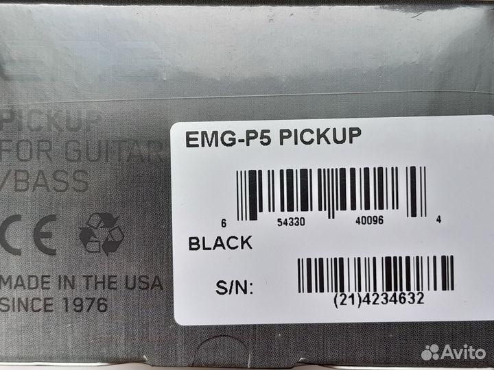 EMG P5 для 5-стр. Басс Гитары звукосниматели. USA