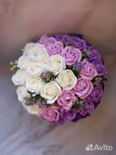 Букет цветов мыльных розы