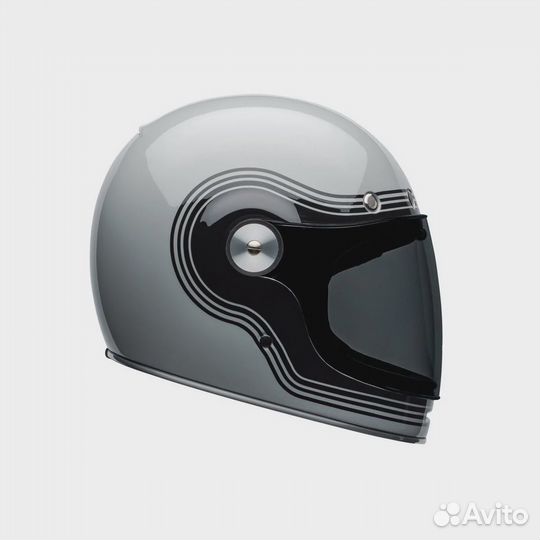 Мотошлем интеграл Bell Bullitt Flow серый