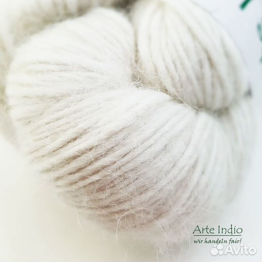 Пряжа белоснежная, беби альпака
