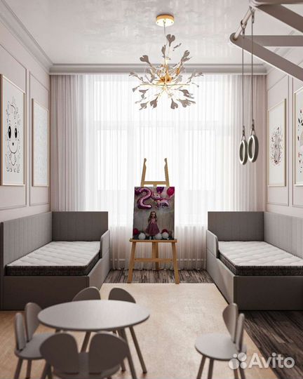 Детская мягкая кровать с матрасом 80/160см