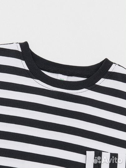 Лонгслив Sela 140 полосатый оверсайз новый