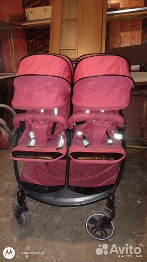 Прогулочная коляска для двойни бу