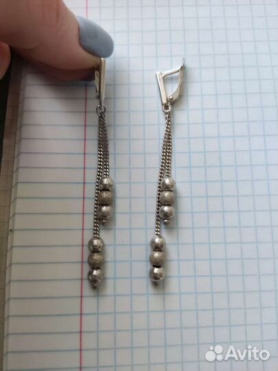Серьги серебро 925