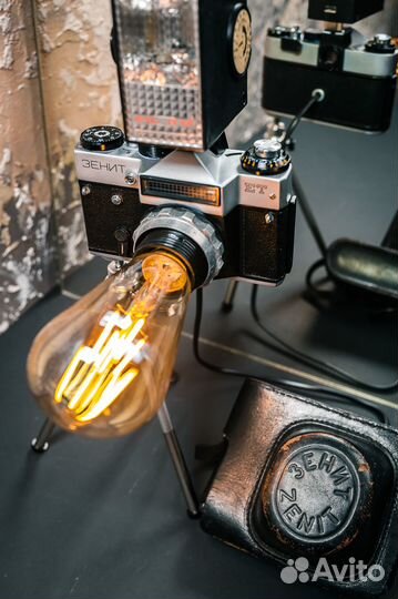 Винтажные светильники из фотокамер Зенит лофт
