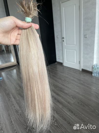 Волосы для наращивания б/у светлые блонд