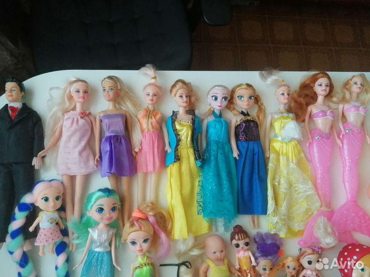Кукла, много кукол, барби, пупсы, мебель для кукол