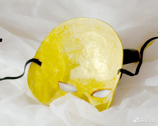 Маска карнавальная демон с рогам Мефистофель