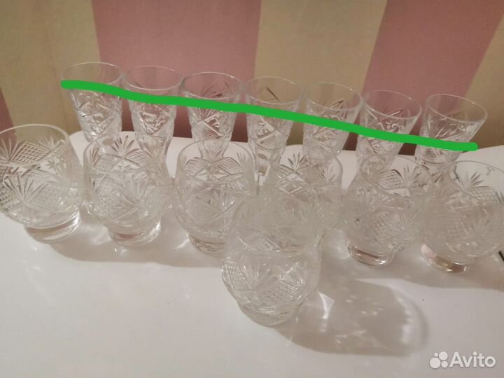 Рюмки, стопки хрустальные