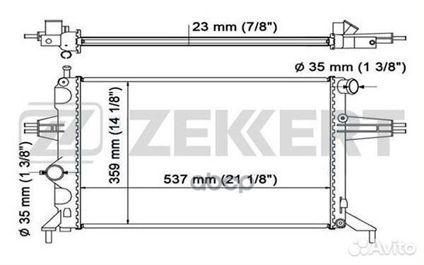 Радиатор охл. дв. Opel Astra G 98- Zafira A 99
