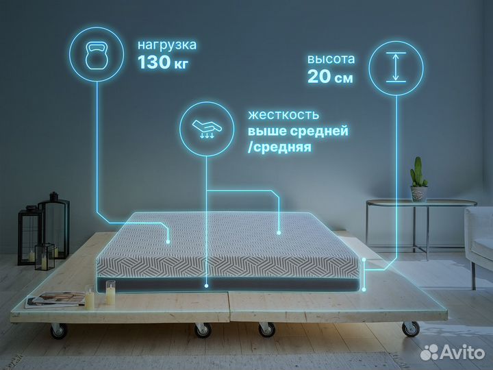 Матрас беспружинный новый