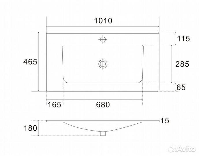 Раковина Мебельная Art&Max AM7117-100