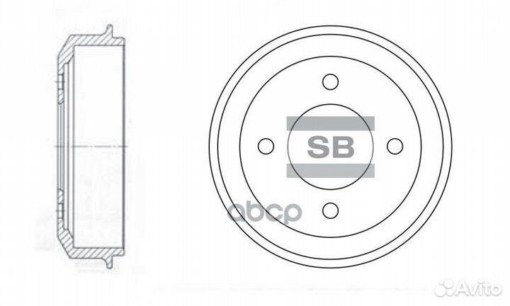 Барабан тормозной задний hyundai accent (X-3) 9