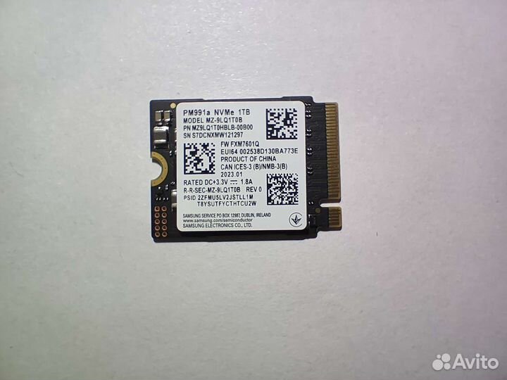 SSD samsung PM991a 1tb для Steam Deck ROG Ally new