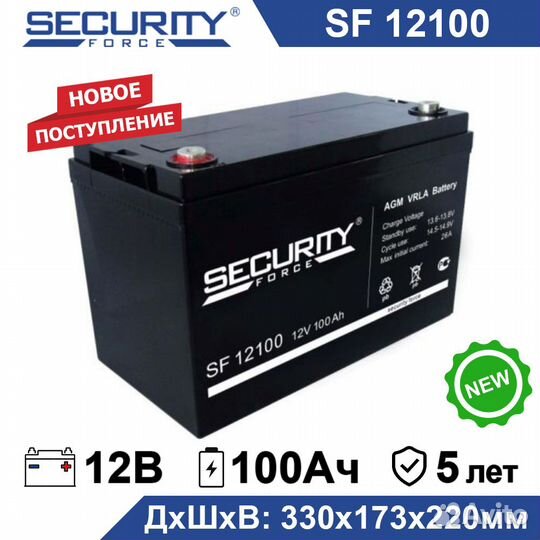 Аккумулятор Security Force SF 12100 новый