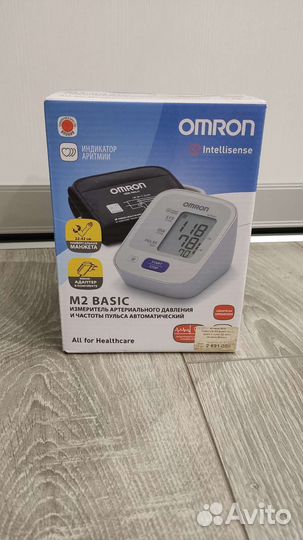 Тонометр Omron M2 Basic HEM 7121-ARU с адаптером