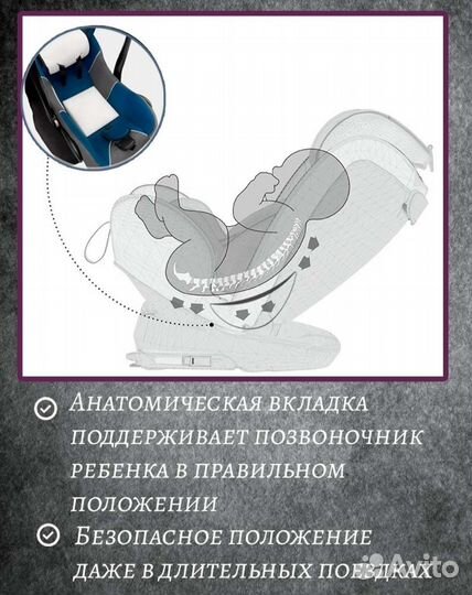 Анатомический вкладыш в автолюльку автокресло
