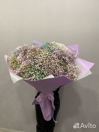 Букет цветов гигант из гипсофилы, доставка