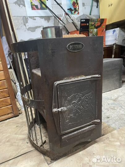 Печь для бани с баком