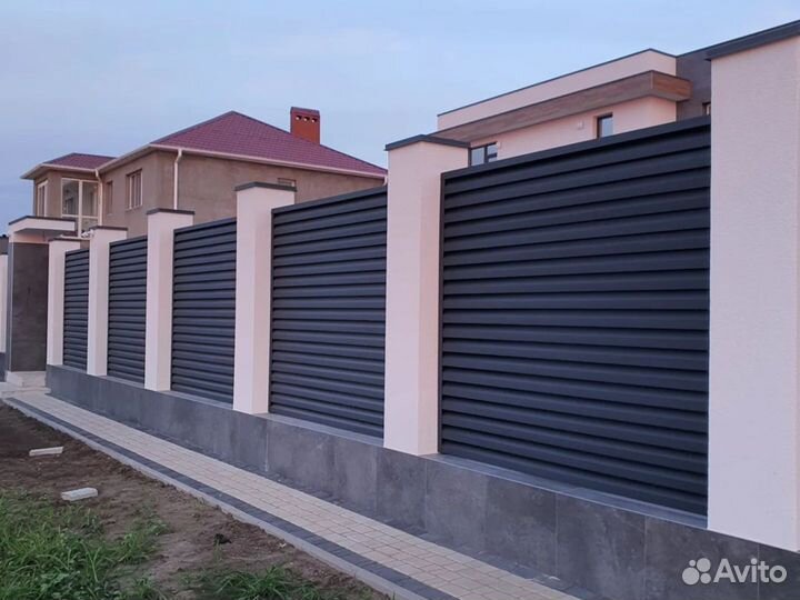 Горизонтальный забор ламели жалюзи