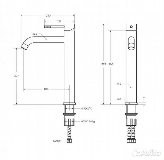 Смеситель для раковины Cezares Relax relax-LC1-GM