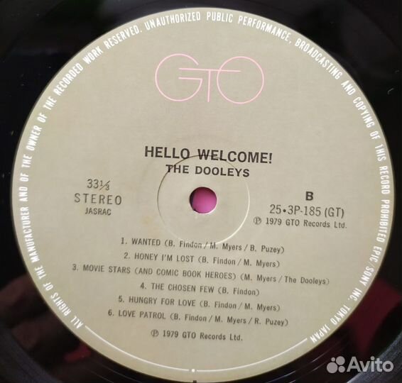 LP - The Dooleys- Hello Welcome /Japan/ - 1980