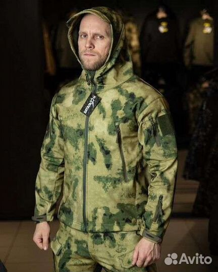 Костюм softshell мох, бушлат, флиска