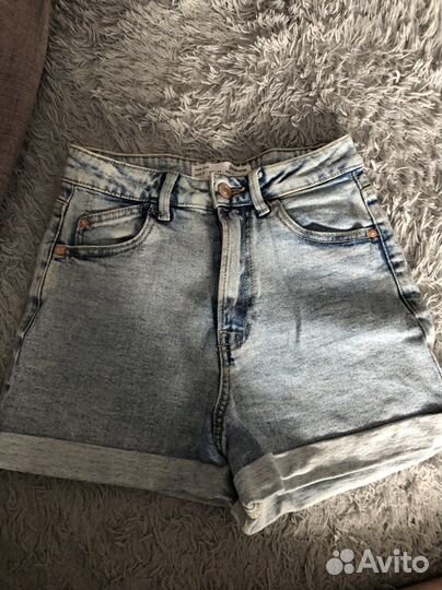 Джинсовые шорты stradivarius