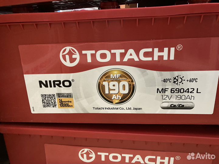 Аккумулятор totachi niro 190а/ч