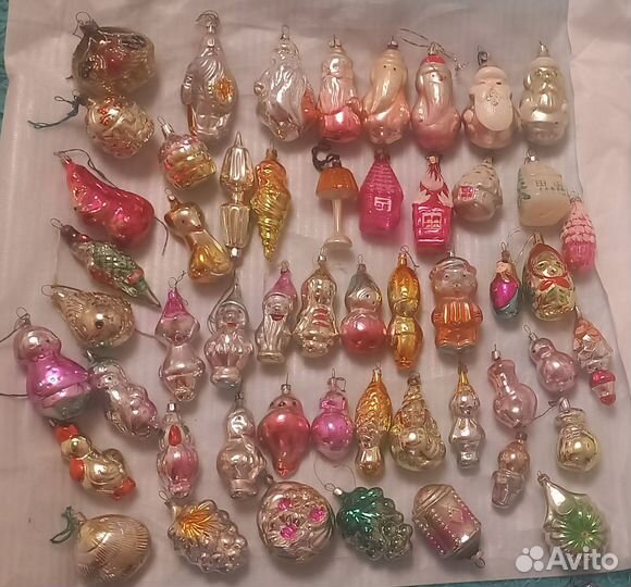 Елочные игрушки СССР на прищепке, подвесе