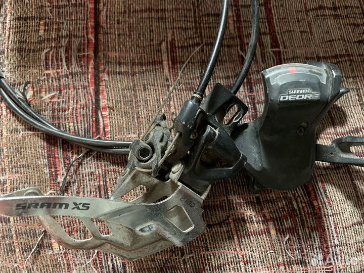 Передний переключатель Sram X5 +шифтер Deore 2ск