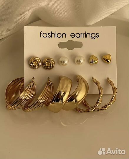 Серьги бижутерия набор