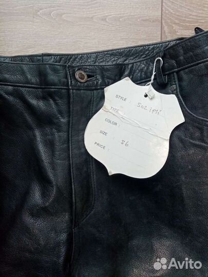 Байкерские кожаные штаны