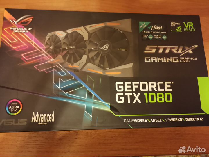 Видеокарта asus ROG-strix GeForce GTX 1080