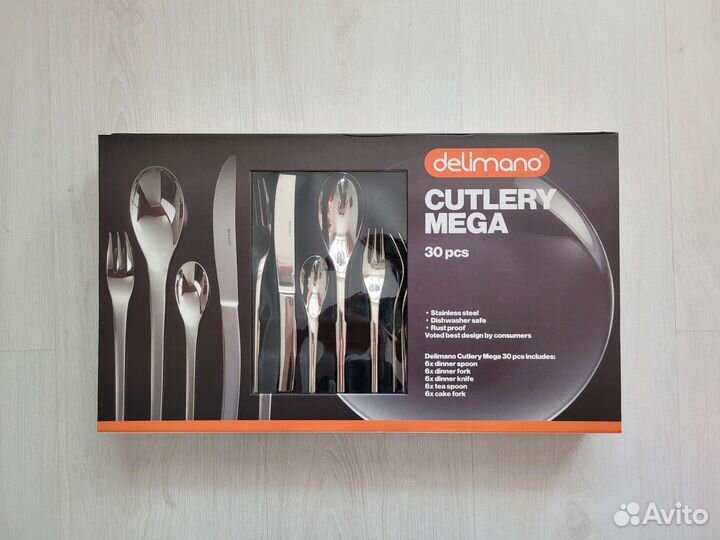 Набор столовых приборов Delimano Cutlery Mega 30пр