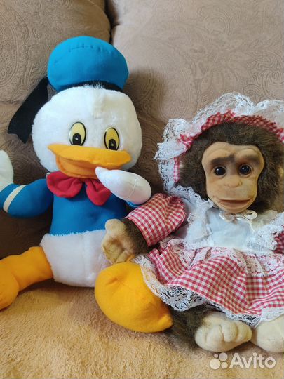 Мягкая игрушка Дональд Дак и обезьянка